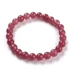 Dyed Natural Jade Beads Stretch Bracelets