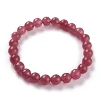 Dyed Natural Jade Beads Stretch Bracelets