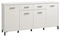Široká kombinovaná komoda lucida - bílá