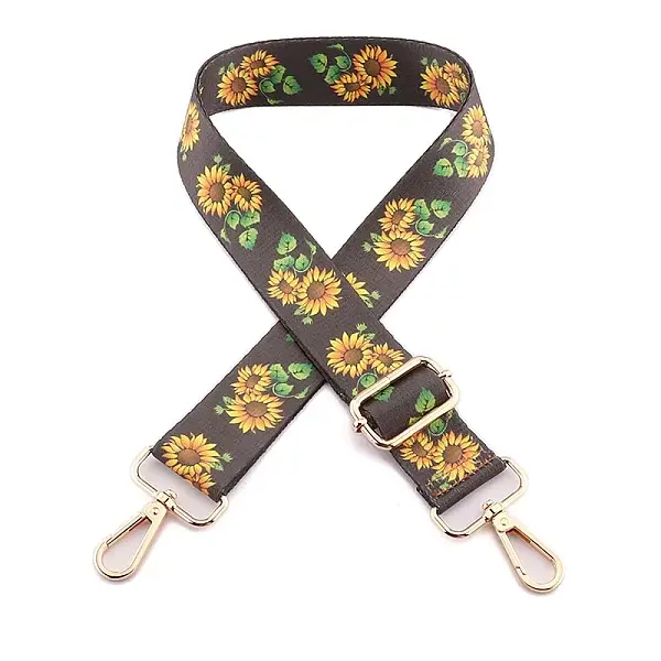 Flower Pattern Nylon Canvas Handbag Webbing Bag Straps