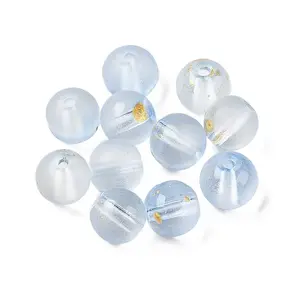 Frosted Baking Painted Glass Beads
