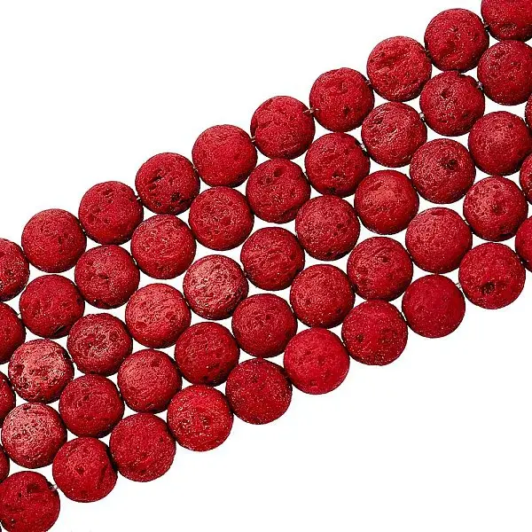 Synthetic Lava Rock Beads Strands