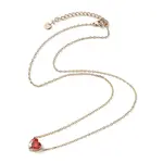 Red Heart Glass Pendant Necklace