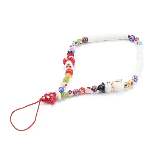 Handmade Lampwork Beaded Mobile Straps for Christmas