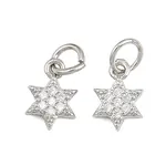 Brass Micro Pave Cubic Zirconia Pendants