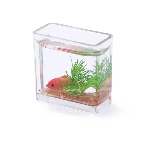 Dollhouse Miniature Simulated  Goldfish Tank Model