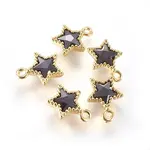 Golden Tone Brass Micro Pave Cubic Zirconia Charms