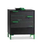 Zásuvková komoda diego - černá, zelená