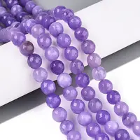 Dyed Natural White Jade Beads Strands