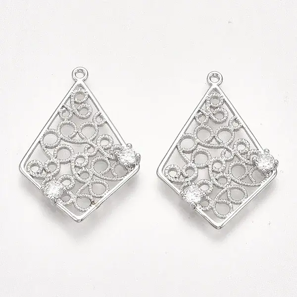 Brass Filigree Pendants