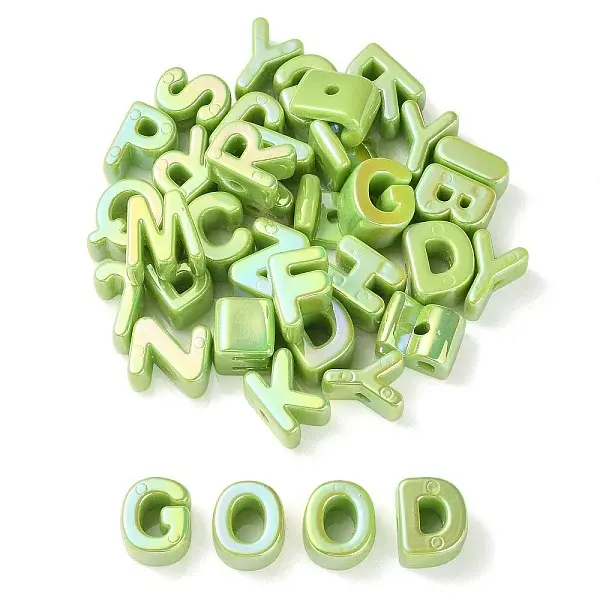 UV Plating Rainbow Iridescent Acrylic Beads