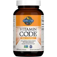 Garden of Life Vitamin Code RAW Vitamin C kapsuly na podporu imunitného systému, pre krásnu pleť a nechty 120 cps