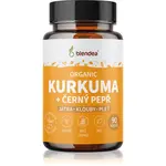 Blendea Organic Kurkuma + Piperin kapsuly na podporu zdravia pečene 90 cps