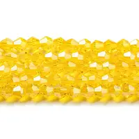 Transparent Electroplate Glass Beads Strands