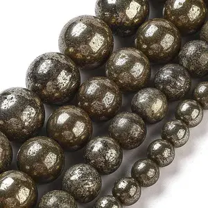 Natural Pyrite Beads Strands