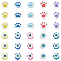 200Pcs 10 Style Handmade Polymer Clay Beads