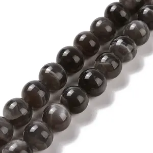 Natural Black Moonstone Beads Strands