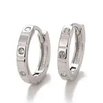 Clear Cubic Zirconia Hoop Earrings