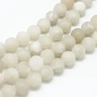 Natural White Jade Bead Strands