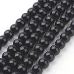 Synthetic Black Stone Beads Strands