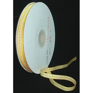 Double Face Gingham Ribbon Satin Ribbon
