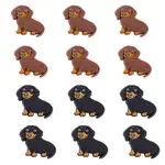 12Pcs 2 Colors Dog Food Grade Eco-Friendly Silicone Focal Beads