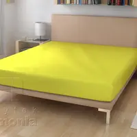 Jednolůžkové prostěradlo jersey citrónová - 160x200cm