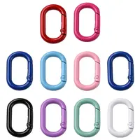 10Pcs Spray Painted Alloy Spring Gate Rings