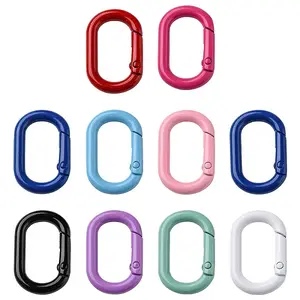 10Pcs Spray Painted Alloy Spring Gate Rings