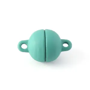 Spray Painted Alloy Magnetic Clasps with Loops