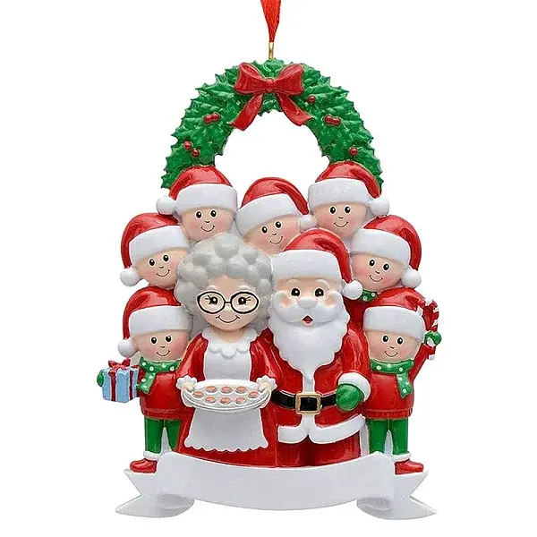 Resin Santa Claus Family Pendant Decorations