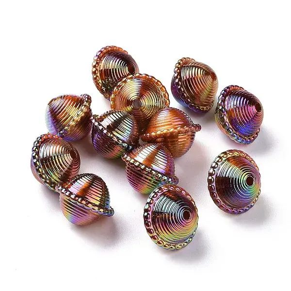 UV Plating Rainbow Iridescent Acrylic Beads