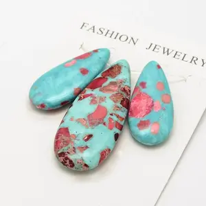 Assembled Synthetic Dyed Gemstone and Imperial Jasper Pendant Sets