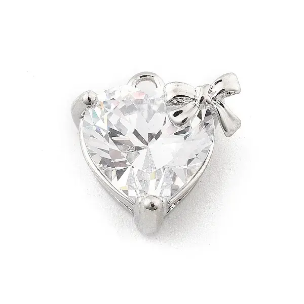 Brass Micro Pave Cubic Zirconia Pendants