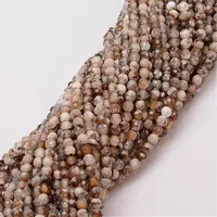 Natural Fire Crackle Agate Beads Strands