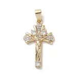 Brass Micro Pave Clear Cubic Zirconia Pendants