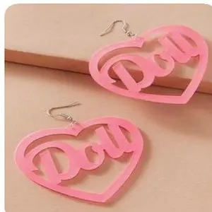 Creative Heart Acrylic Dangle Earrings