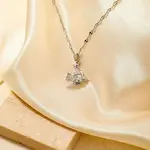 Shiny Bird Brass Micro Pave Clear Cubic Zirconia Pendant Necklaces