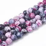Dyed Natural Fire Crackle Agate Beads Strands