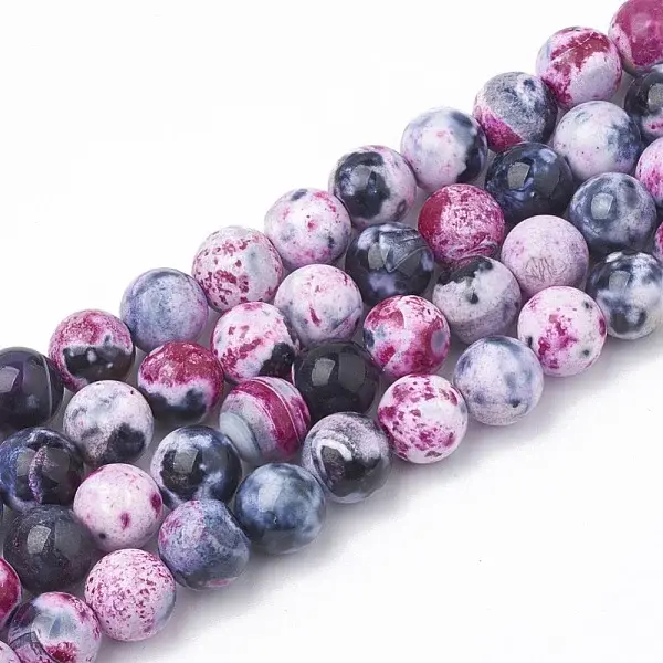 Dyed Natural Fire Crackle Agate Beads Strands