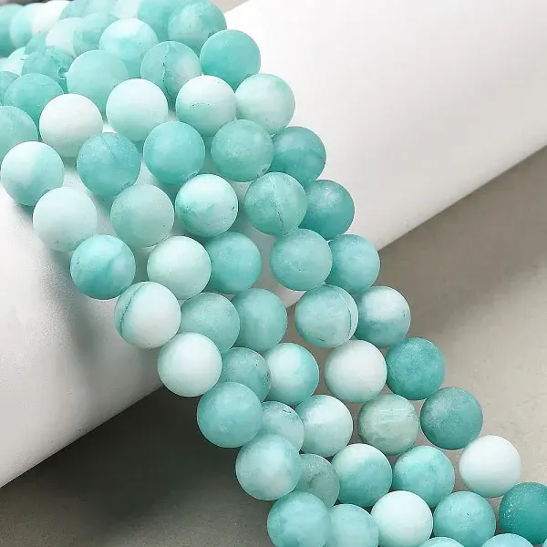 Natural White Jade Bead Strands