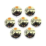 Halloween Printed Natural Wood Beads