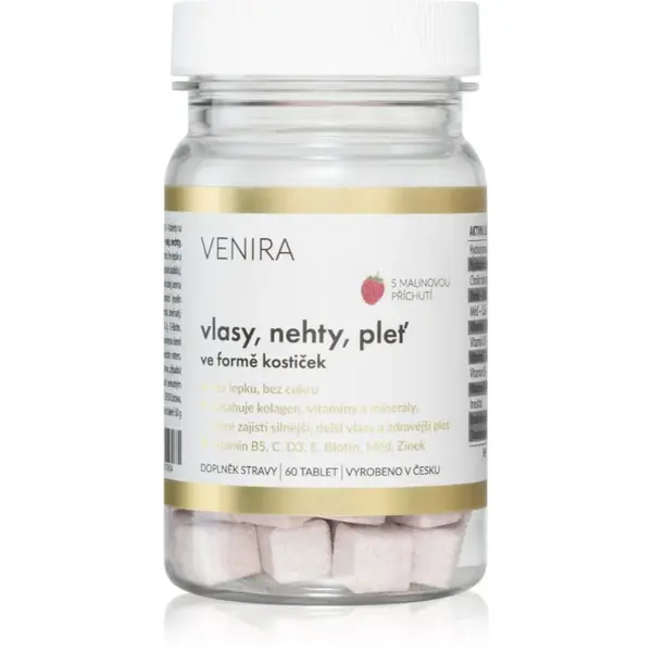 Venira Vlasy, nehty, pleť tablety pro krásné vlasy, pleť a nehty příchuť 60 cps