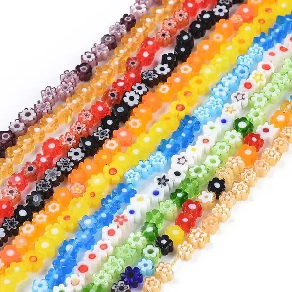 Handmade Millefiori Glass Bead Strands