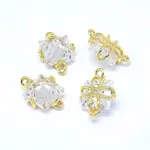 Brass Micro Pave Cubic Zirconia Links