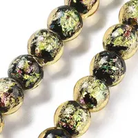 Handmade Foil Lampwork Beads Strands