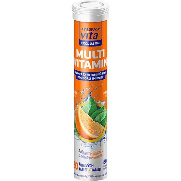 Maxi Vita Exclusive Multivitamin šumivé tablety pro podporu imunitního systému 20 tbl