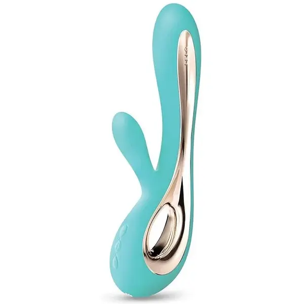Lelo Soraya 2 vibrátor se stimulátorem klitorisu Aqua 22 cm