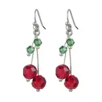 Cherry Glass Dangle Earrings