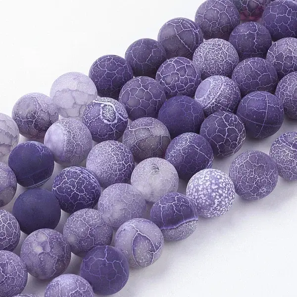 Natural Crackle Agate Beads Strands